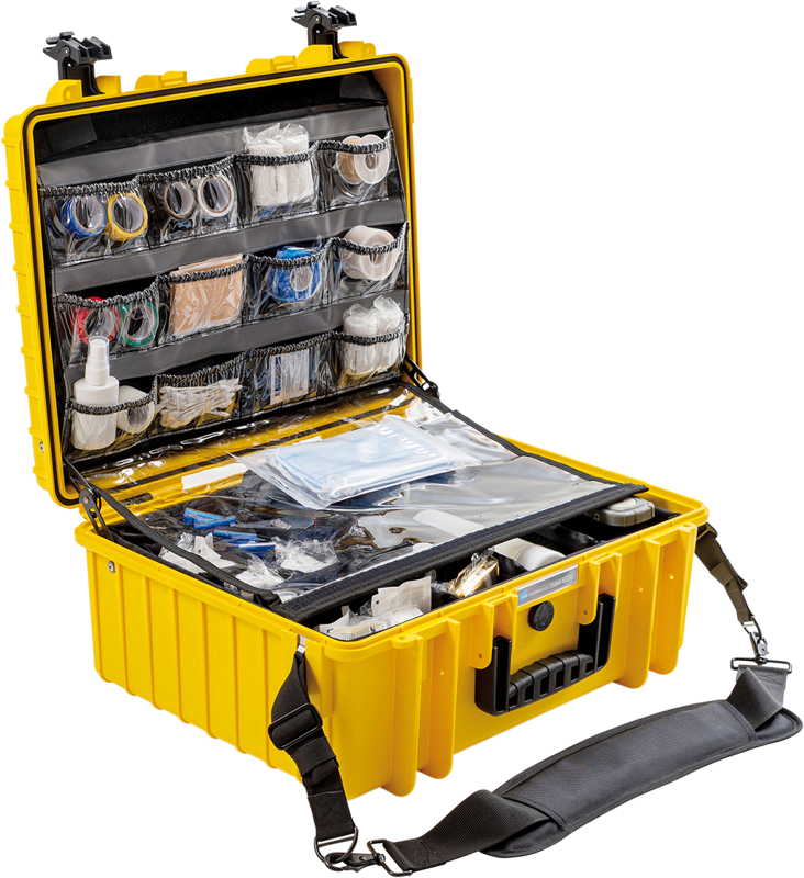 B&W Outdoor Cases BW Outdoor Cases Type 6000 for Medical Emergency Kit, yellow - 14