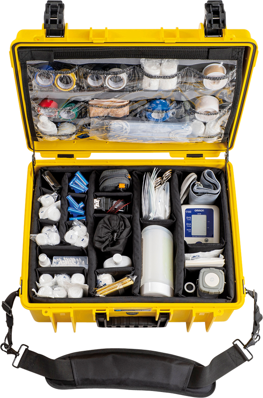 B&W Outdoor Cases BW Outdoor Cases Type 6000 for Medical Emergency Kit, yellow