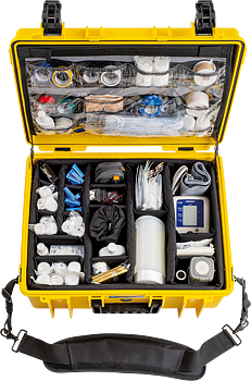 B&W Outdoor Cases BW Outdoor Cases Type 6000 for Medical Emergency Kit, yellow