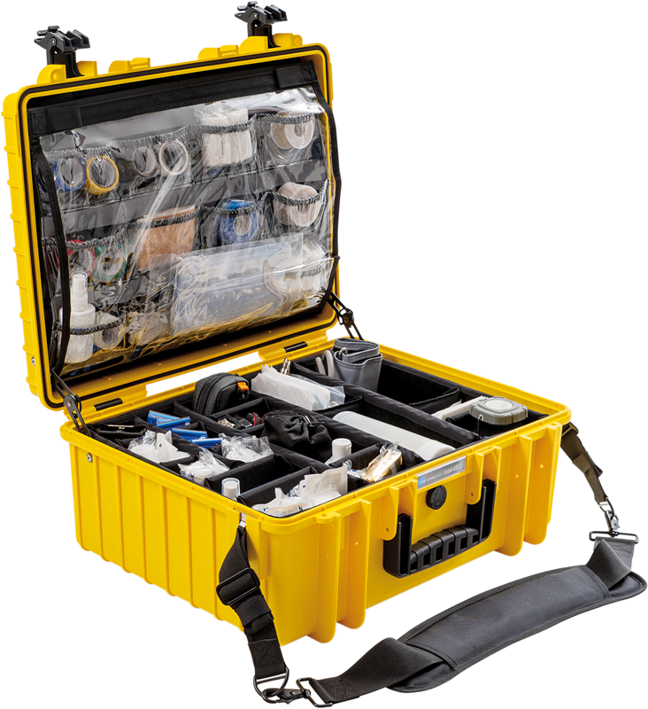 B&W Outdoor Cases BW Outdoor Cases Type 6000 for Medical Emergency Kit, yellow - 12