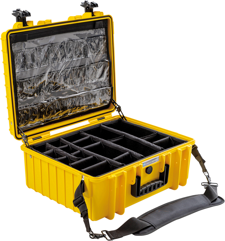 B&W Outdoor Cases BW Outdoor Cases Type 6000 for Medical Emergency Kit, yellow - 13