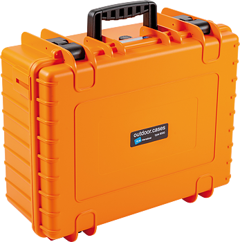 B&W Outdoor Cases BW Outdoor Case Type 6000 with pre-cut foam (SI) Orange