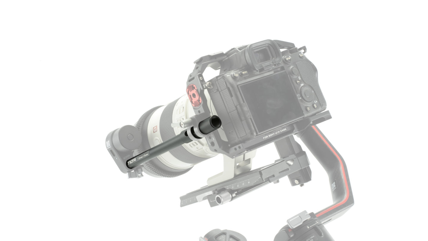 Tilta 15mm to 12mm DJI Rod Adapter (20cm) - Black