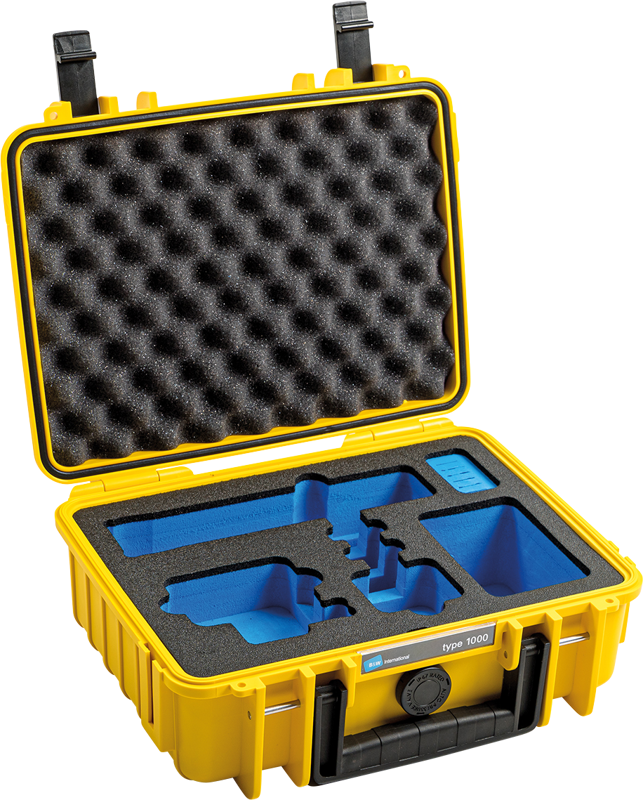 B&W Outdoor Cases BW Outdoor Case Type 1000 for GoPro Hero 12 (fits even GoPro Hero 9/10/11), Yellow