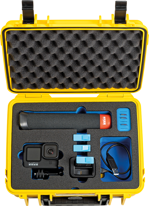 B&W Outdoor Cases BW Outdoor Case Type 1000 for GoPro Hero 12 (fits even GoPro Hero 9/10/11), Yellow - 4