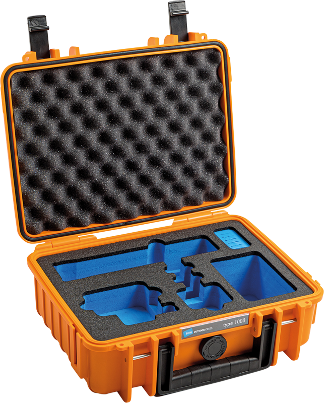 B&W Outdoor Cases BW Outdoor Case Type 1000 for GoPro Hero 12 (fits even GoPro Hero 9/10/11), Orange
