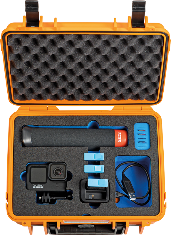 B&W Outdoor Cases BW Outdoor Case Type 1000 for GoPro Hero 12 (fits even GoPro Hero 9/10/11), Orange - 4