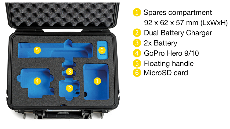 B&W Outdoor Cases BW Outdoor Case Type 1000 for GoPro Hero 12 (fits even GoPro Hero 9/10/11), Orange - 6