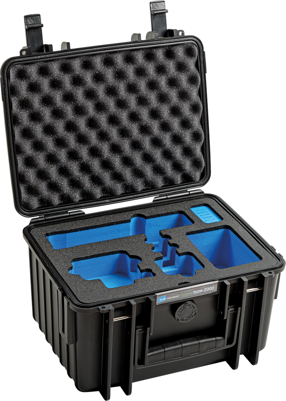 B&W Outdoor Cases BW Outdoor Case Type 2000 for GoPro Hero 12 (fits even GoPro Hero 9/10/11), charge-in-case, Black – för filmskapare