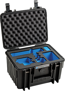 B&W Outdoor Cases BW Outdoor Case Type 2000 for GoPro Hero 12 (fits even GoPro Hero 9/10/11), charge-in-case, Black