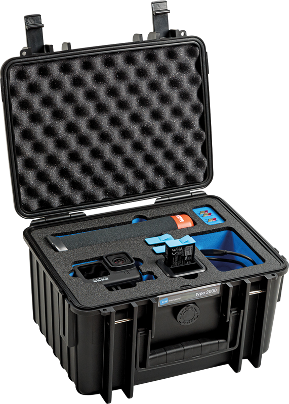 B&W Outdoor Cases BW Outdoor Case Type 2000 for GoPro Hero 12 (fits even GoPro Hero 9/10/11), charge-in-case, Black – för filmskapare - 3