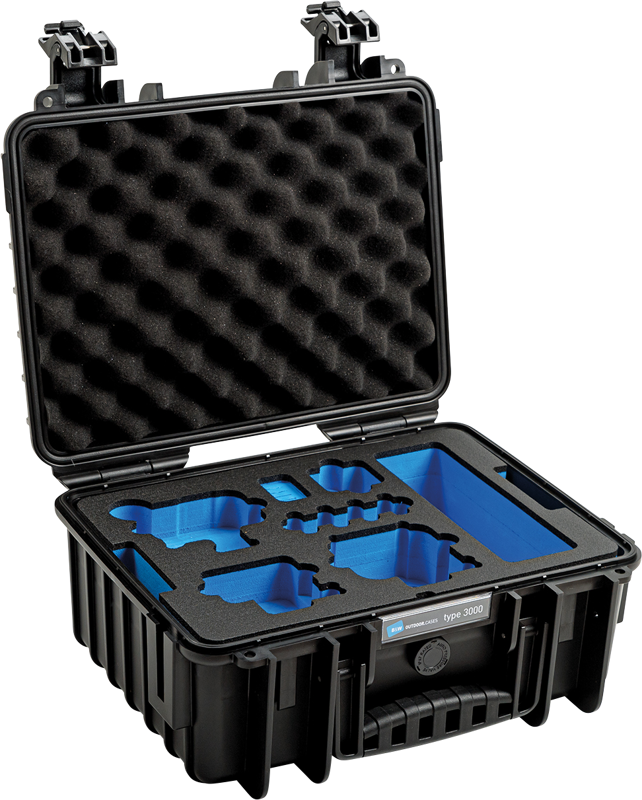 B&W Outdoor Cases BW Outdoor Case Type 3000 for GoPro Hero 12 (fits even GoPro Hero 9/10/11), charge-in-case. Black – för filmskapare