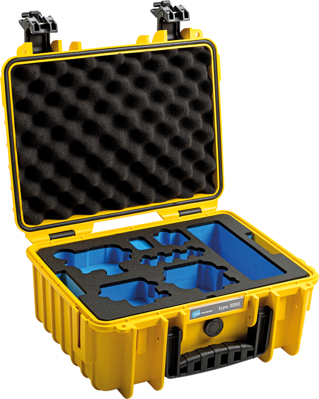 B&W Outdoor Cases BW Outdoor Case Type 3000 for GoPro Hero 12 (fits even GoPro Hero 9/10/11), charge-in-case. Yellow