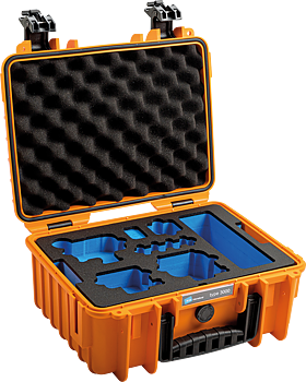 B&W Outdoor Cases BW Outdoor Case Type 3000 for GoPro Hero 12 (fits even GoPro Hero 9/10/11), charge-in-case. Orange