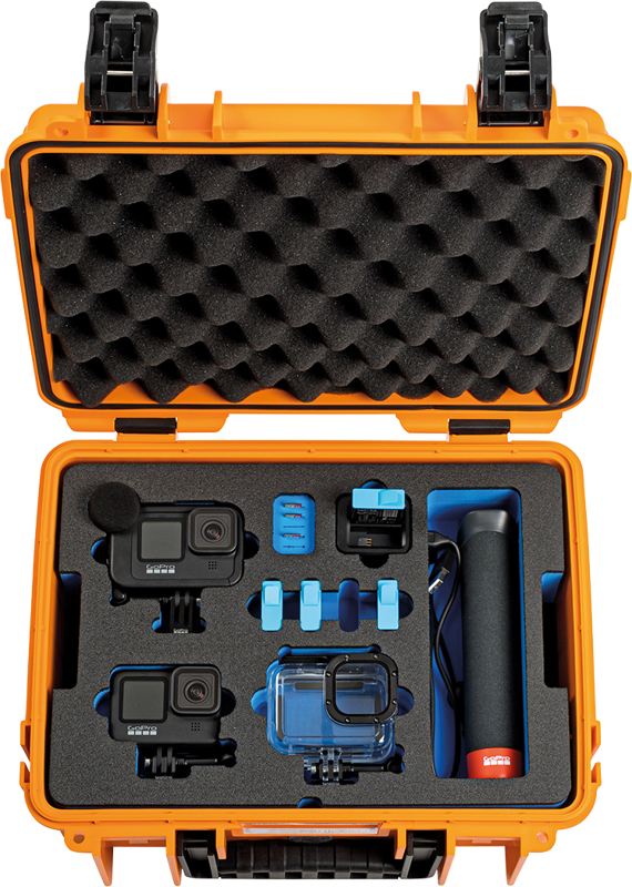 B&W Outdoor Cases BW Outdoor Case Type 3000 for GoPro Hero 12 (fits even GoPro Hero 9/10/11), charge-in-case. Orange - 4
