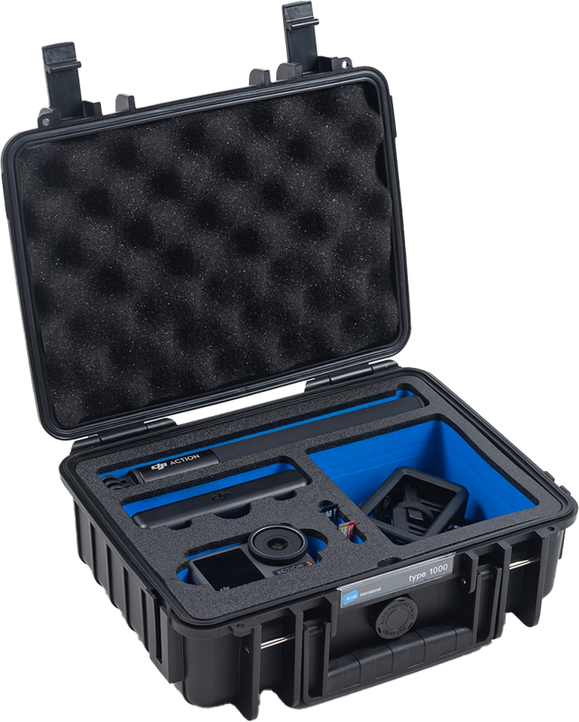 B&W Outdoor Cases BW Outdoor Case Type 1000 for DJI Osmo Action 3 / Black - 3
