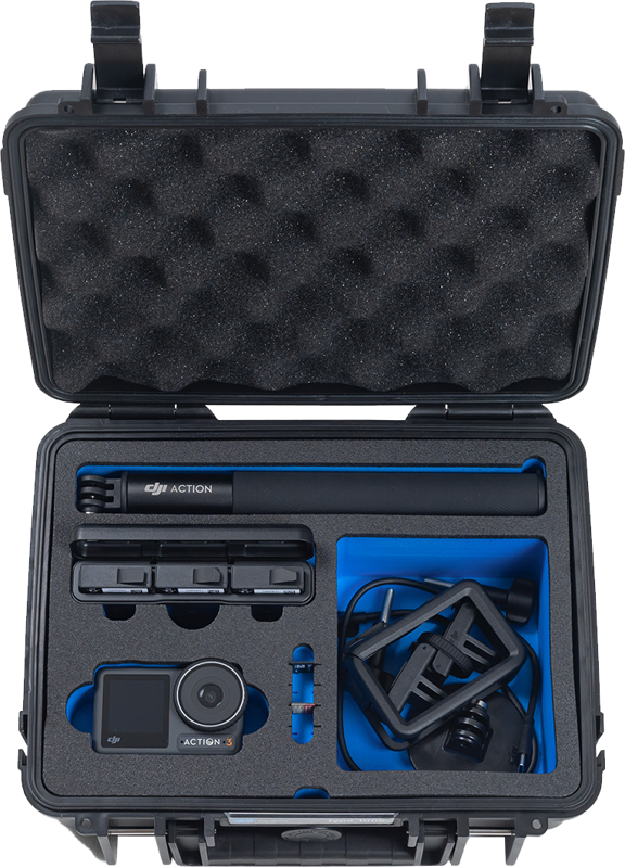 B&W Outdoor Cases BW Outdoor Case Type 1000 for DJI Osmo Action 3 / Black - 4