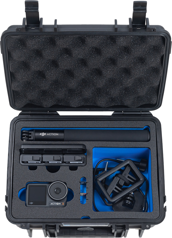 B&W Outdoor Cases BW Outdoor Case Type 2000 for DJI Osmo Action 3 / Black - 4