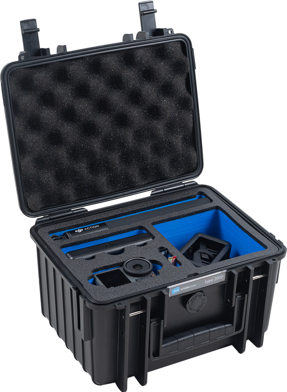 B&W Outdoor Cases BW Outdoor Case Type 2000 for DJI Osmo Action 3 / Black - 2