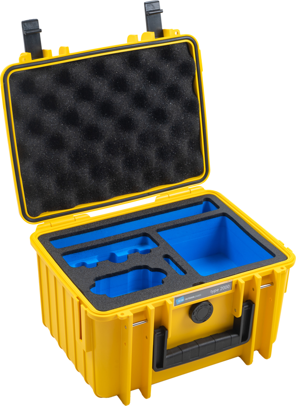 B&W Outdoor Cases BW Outdoor Case Type 2000 for DJI Osmo Action 3 / Yellow