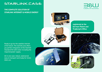 B&W Outdoor Cases BW Outdoor Cases starlink.case 1500 / Satellite internet (mobile solution with battery) black