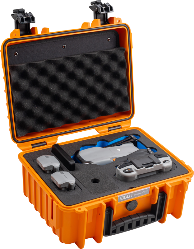 B&W Outdoor Cases BW Outdoor Cases Type 3000 for DJI Air 3 / DJI Air 3S / Orange – för filmskapare - 3