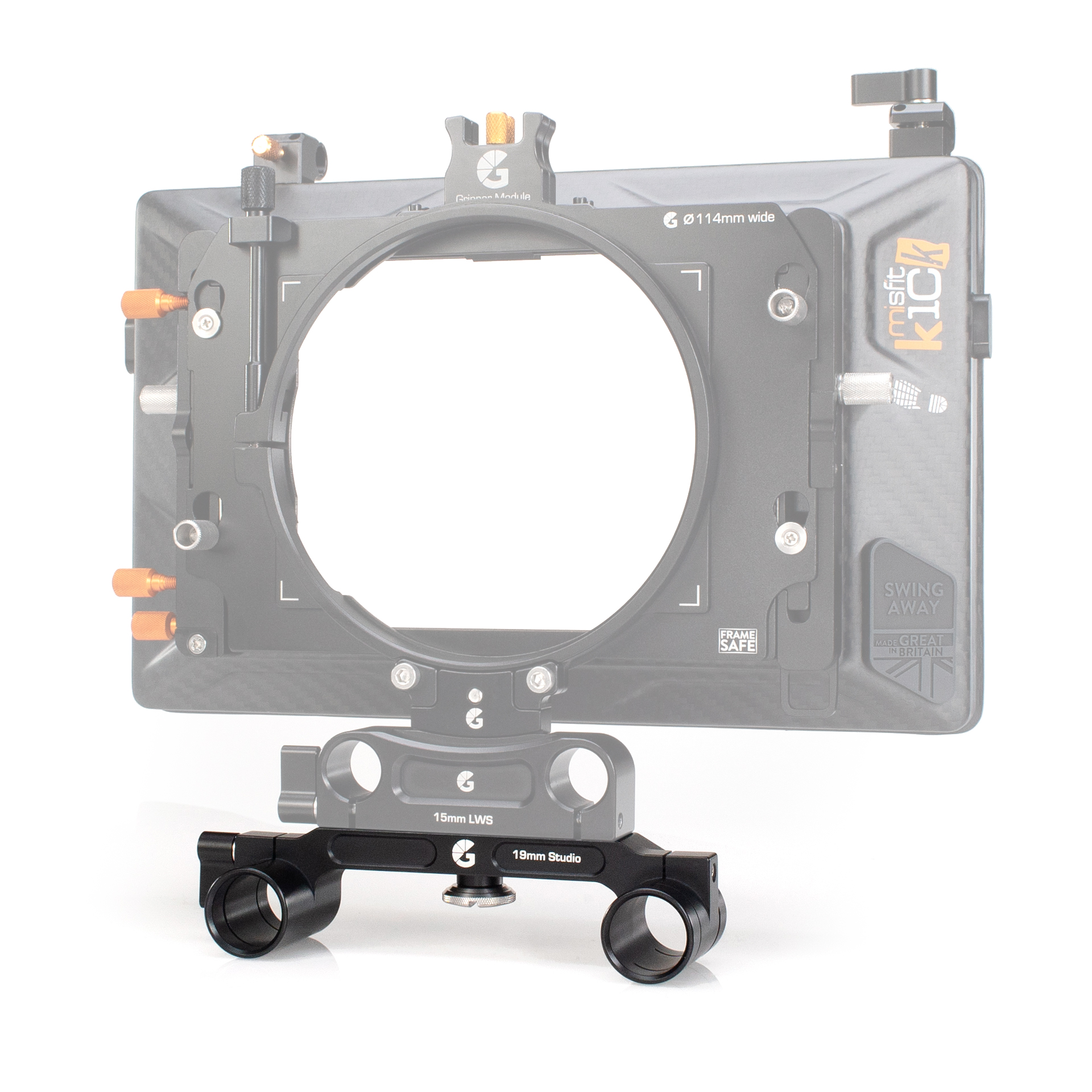 Bright Tangerine 19mm Studio Bracket - 3