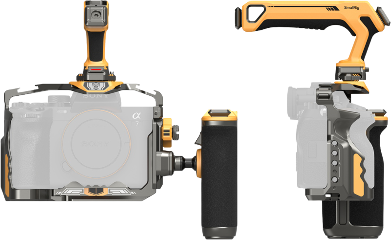 SmallRig 5518 HawkLock Quick Release Cage Kit for Sony A7R V/ A7 IV/ A7S III (Adv Ed) (Bumblebee) - 2
