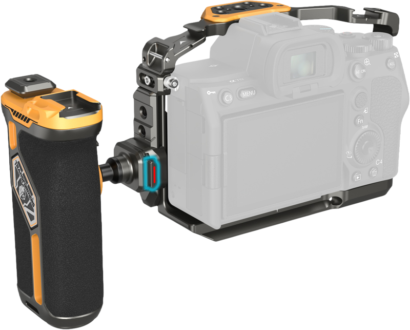 SmallRig 5518 HawkLock Quick Release Cage Kit for Sony A7R V/ A7 IV/ A7S III (Adv Ed) (Bumblebee) - 6