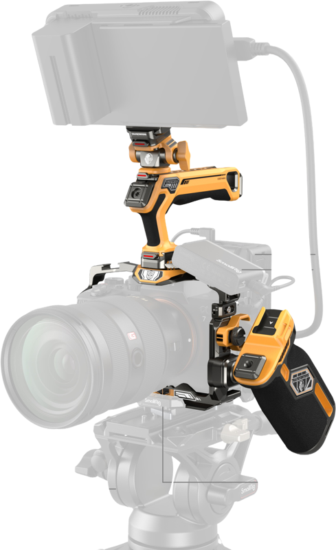 SmallRig 5518 HawkLock Quick Release Cage Kit for Sony A7R V/ A7 IV/ A7S III (Adv Ed) (Bumblebee) - 8