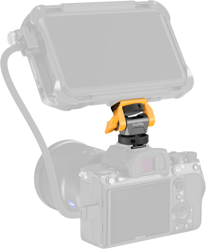 SmallRig 5519 Swivel and Tilt Adjustable Monitor Support with Cold Shoe（BumbleBee Edition） - 7
