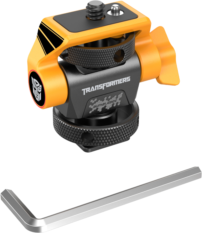 SmallRig 5519 Swivel and Tilt Adjustable Monitor Support with Cold Shoe（BumbleBee Edition） - 2