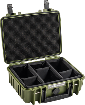 B&W Outdoor Cases BW Outdoor Cases Type 1000 / Bronze green (divider system)