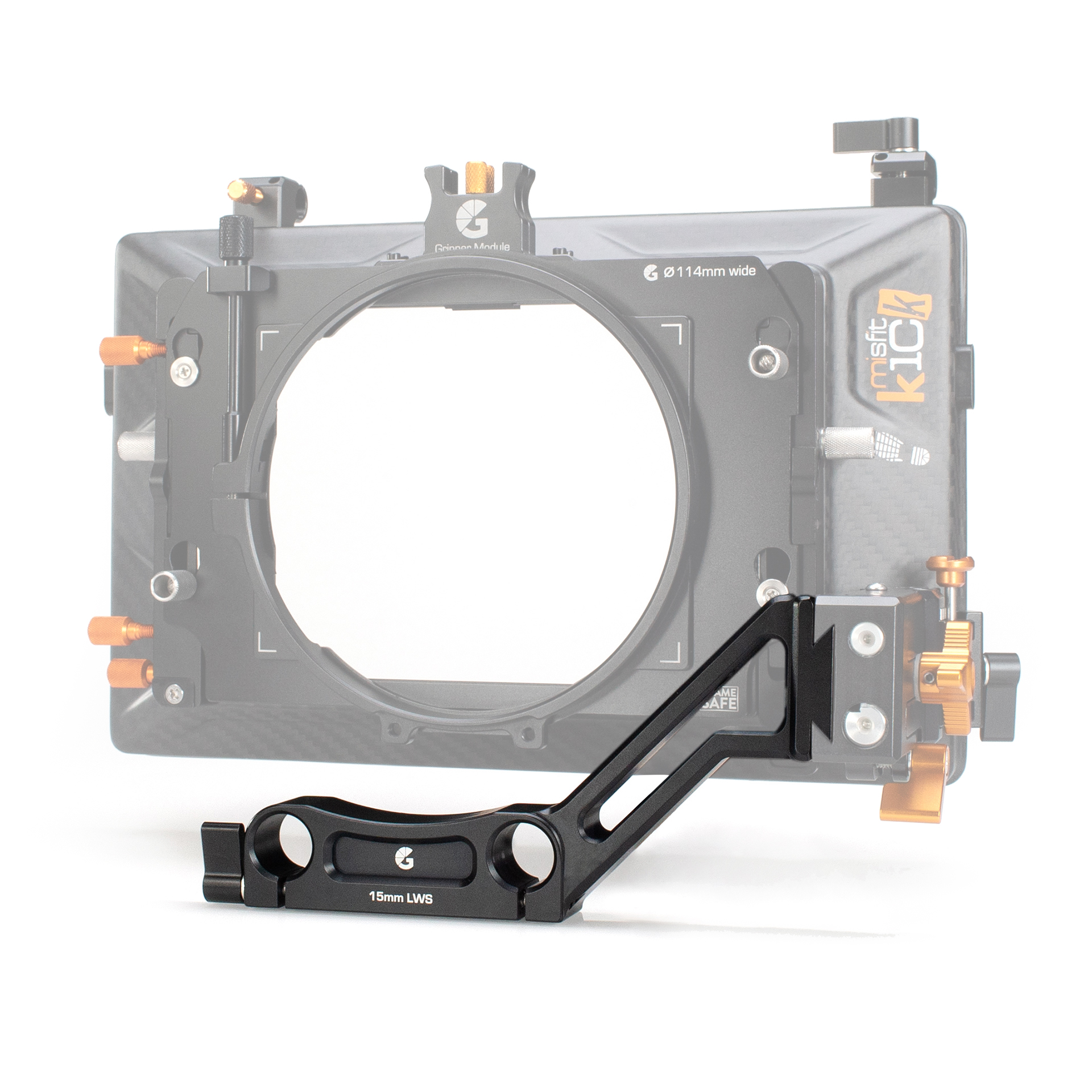 Bright Tangerine 15mm LWS Swing Away Arm (Misfit Kick & 360) - 3
