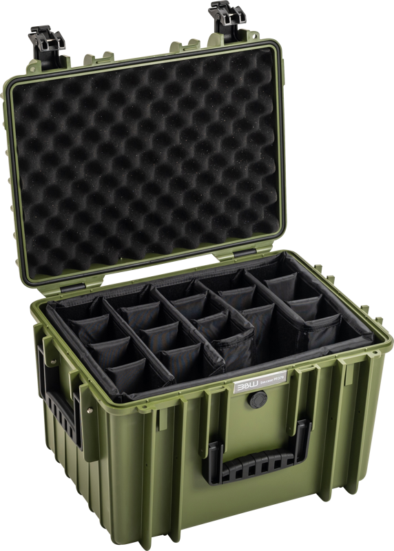 B&W Outdoor Cases BW Outdoor Cases Type 5500 / Bronze green (divider system)
