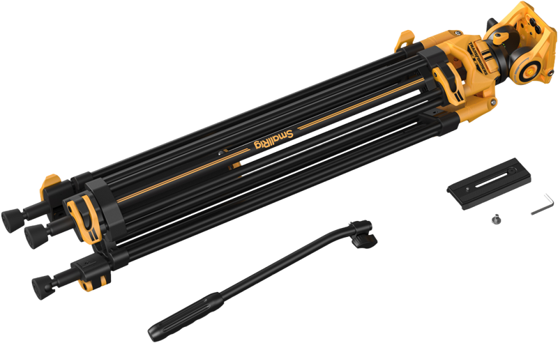 SmallRig 5523 Video Tripod with Heavy-Duty Fluid Head AD-01 (BumbleBee Edition） – för filmskapare - 5