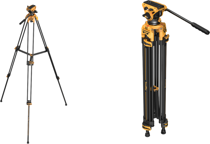 SmallRig 5523 Video Tripod with Heavy-Duty Fluid Head AD-01 (BumbleBee Edition） – för filmskapare - 4