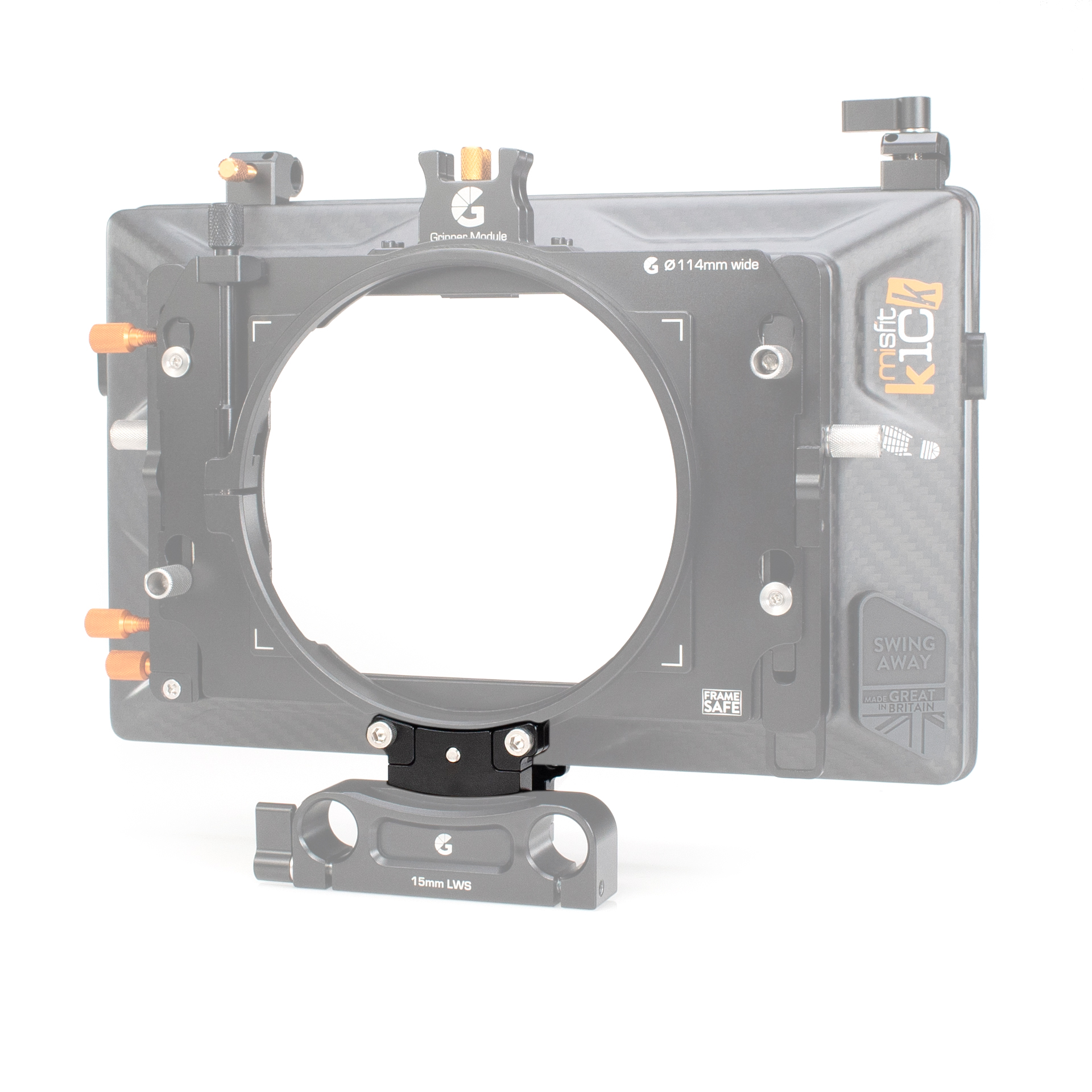 Bright Tangerine 15mm LWS Support Extension (100 - 114mm clamps) - 3