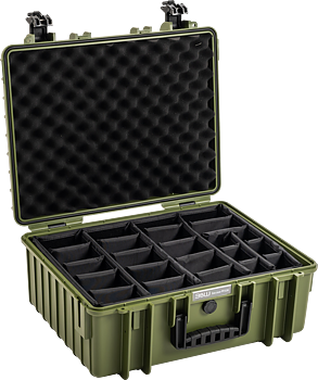 B&W Outdoor Cases BW Outdoor Cases Type 6000 / Bronze green (divider system)