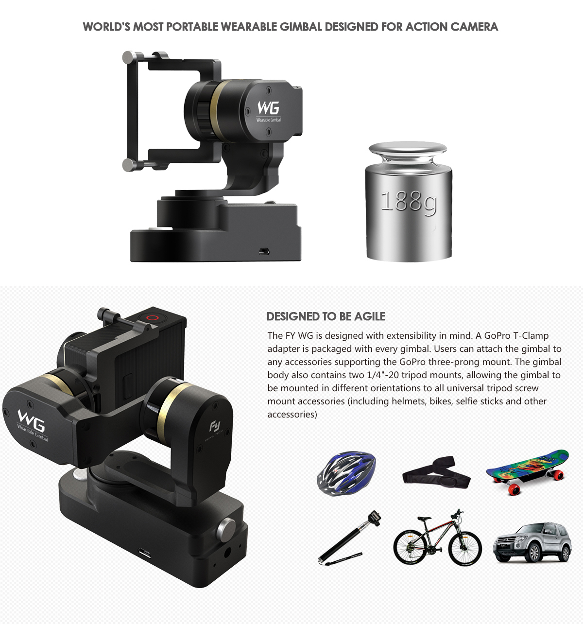 FY WG Gimbal Gopro Stabilizer - 7