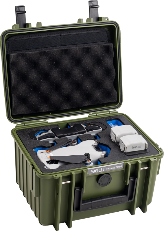 B&W Outdoor Cases BW Outdoor Cases Type 2000 for DJI Mini 4 Pro / Bronze Green – för filmskapare - 2
