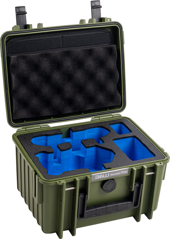 B&W Outdoor Cases BW Outdoor Cases Type 2000 for DJI Mini 4 Pro / Bronze Green – för filmskapare