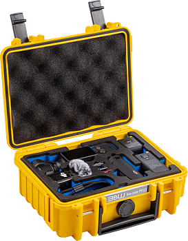 B&W Outdoor Cases BW Outdoor Case Type 500 for DJI Osmo Pocket 3 Creator Combo, Yellow
