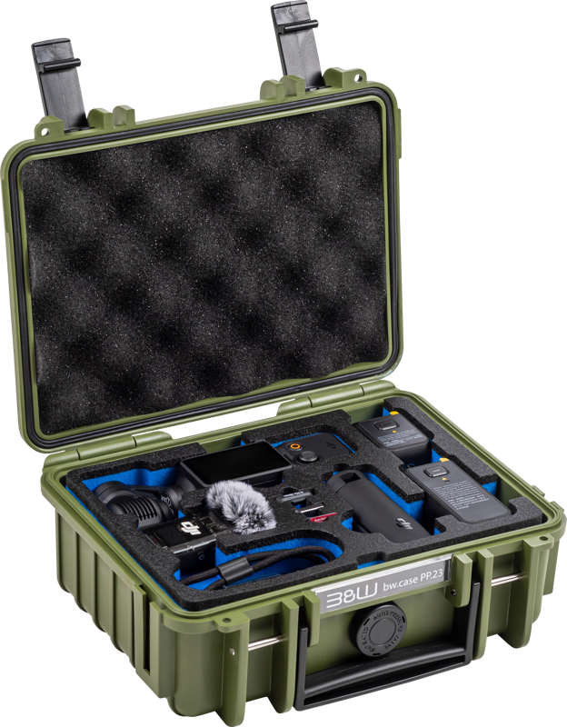 B&W Outdoor Cases BW Outdoor Case Type 500 for DJI Osmo Pocket 3 Creator Combo, Bronze-green - 2
