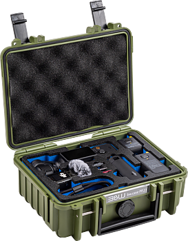 B&W Outdoor Cases BW Outdoor Case Type 500 for DJI Osmo Pocket 3 Creator Combo, Bronze-green