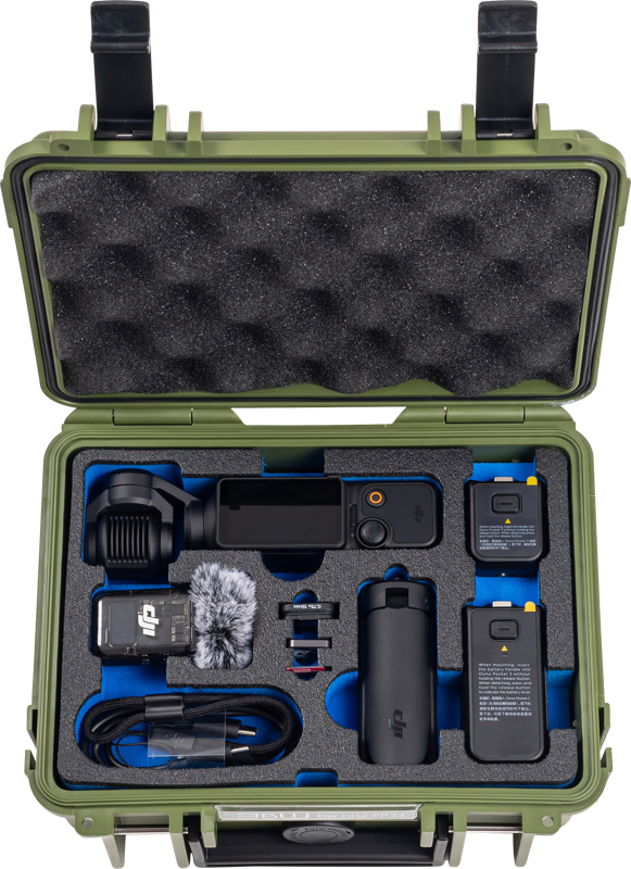 B&W Outdoor Cases BW Outdoor Case Type 500 for DJI Osmo Pocket 3 Creator Combo, Bronze-green - 4