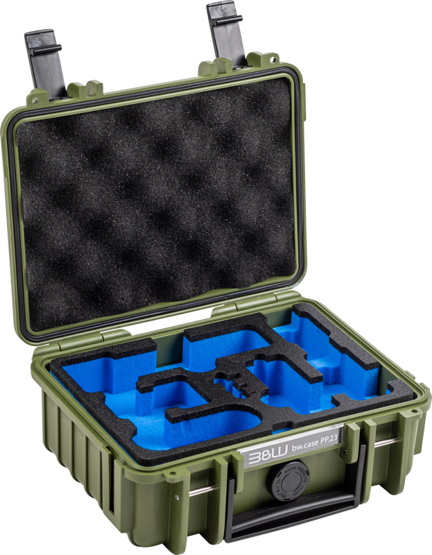 B&W Outdoor Cases BW Outdoor Case Type 500 for DJI Osmo Pocket 3 Creator Combo, Bronze-green