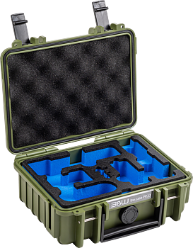 B&W Outdoor Cases BW Outdoor Case Type 500 for DJI Osmo Pocket 3 Creator Combo, Bronze-green