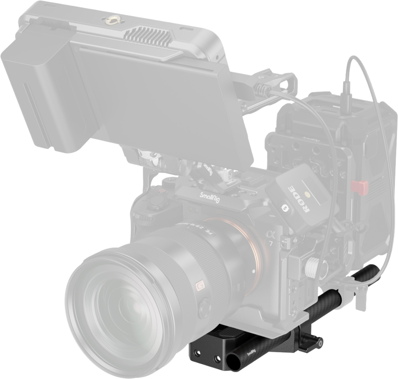 SmallRig 5609 Bottom Mount Plate with Dual 15mm Rod Clamp - 3
