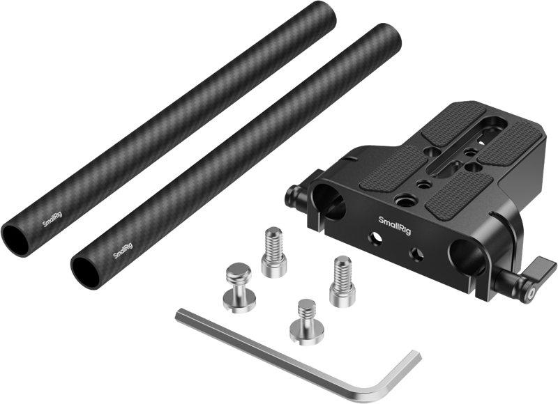 SmallRig 5609 Bottom Mount Plate with Dual 15mm Rod Clamp - 2